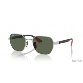 Ray Ban Scuderia Ferrari Collection Silver And Dark Green RB3794M Sunglasses
