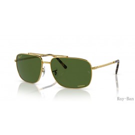 Ray Ban Gold And Dark Green RB3796 Sunglasses