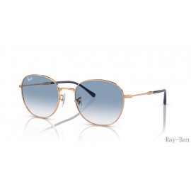 Ray Ban Rose Gold And Light Blue RB3809 Sunglasses