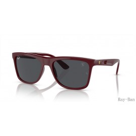 Ray Ban Scuderia Ferrari Collection Dark Red And Grey RB4413M Sunglasses