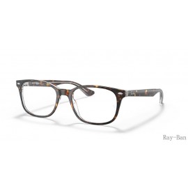 Ray Ban Optics Havana On Transparent Frame RB5375 Eyeglasses