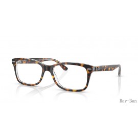 Ray Ban Optics Havana On Transparent Frame RB5428 Eyeglasses