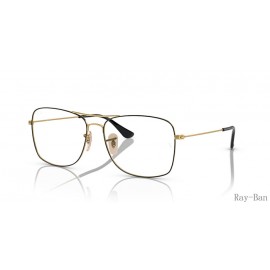 Ray Ban Optics Black On Gold Frame RB6498 Eyeglasses