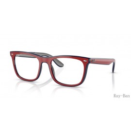 Ray Ban Optics Red Blue Grey Frame RB7209 Eyeglasses