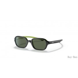 Ray Ban Kids Black On Green And Green RB9074S Sunglasses