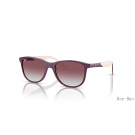 Ray Ban Kids Bio-based Purple On Beige And Violet RB9077S Sunglasses