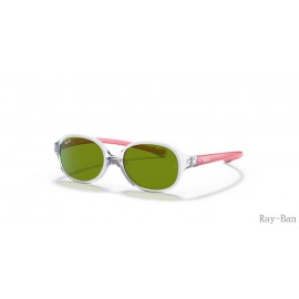Ray Ban Kids Transparent Light Violet And Green RB9187S Sunglasses