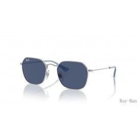 Ray Ban Kids Silver And Dark Blue RB9594S Sunglasses