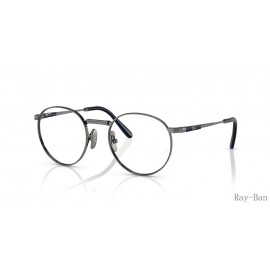 Ray Ban Round Ii Titanium Optics Gunmetal Frame RB8237V Eyeglasses