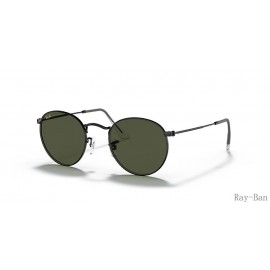 Ray Ban Round Metal Legend Gold Black And Green RB3447 Sunglasses