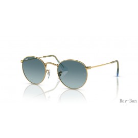Ray Ban Round Metal Gold And Blue RB3447 Sunglasses