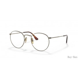 Ray Ban Round Titanium Optics Antique Gold Frame RB8247V Eyeglasses