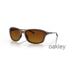 Oakley She's Unstoppable Brown Gradient Polarized Lenses with Matte Brown Tortoise Frame Sunglasses
