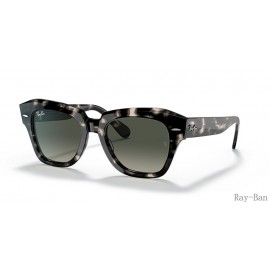 Ray Ban State Street Fleck Grey Havana And Grey RB2186 Sunglasses