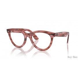 Ray Ban Wayfarer Way Optics Striped Transparent Pink Frame RB2241V Eyeglasses