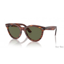 Ray Ban Wayfarer Way Striped Havana And Green RB2241 Sunglasses